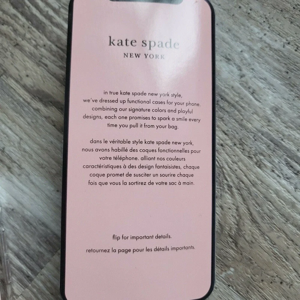 Kate Spade New York Clear Pink Gold Stripe Shell Case Apple iPhone 11 PRO
